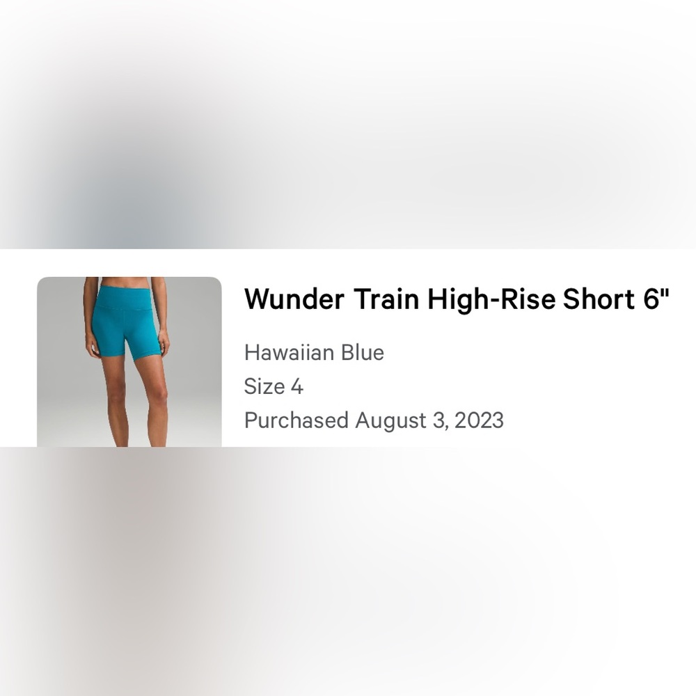 Lululemon Wunder Train High Rise shorts
